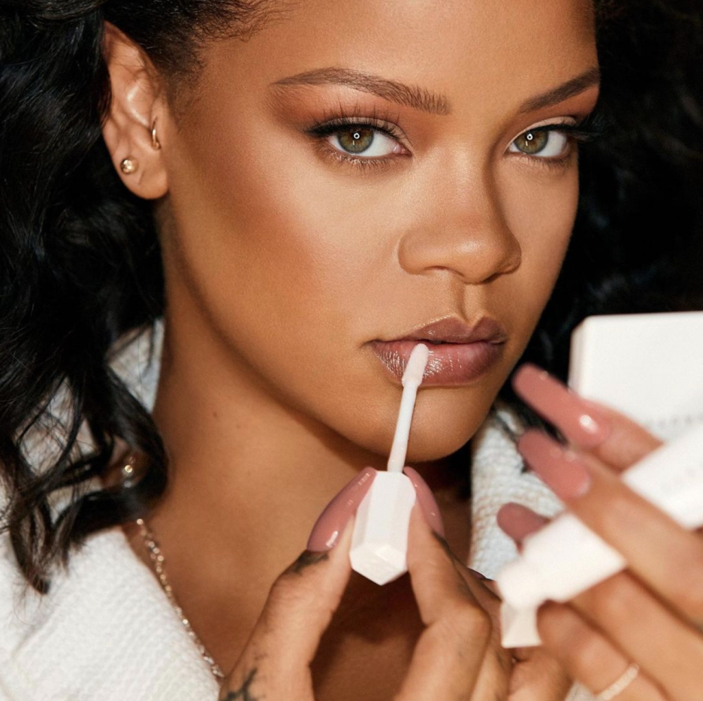 Rihanna celebrity skinfluencer