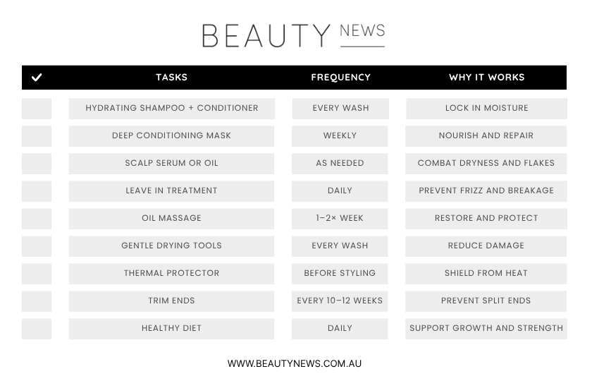 Winter hair care Australia routine checklist for healthy hair